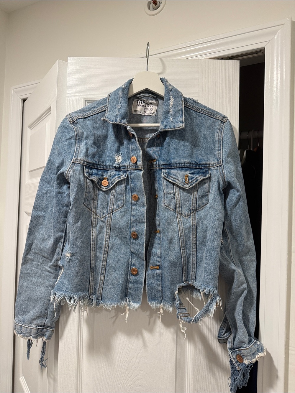 Denim Distressed Blue Jean Jacket